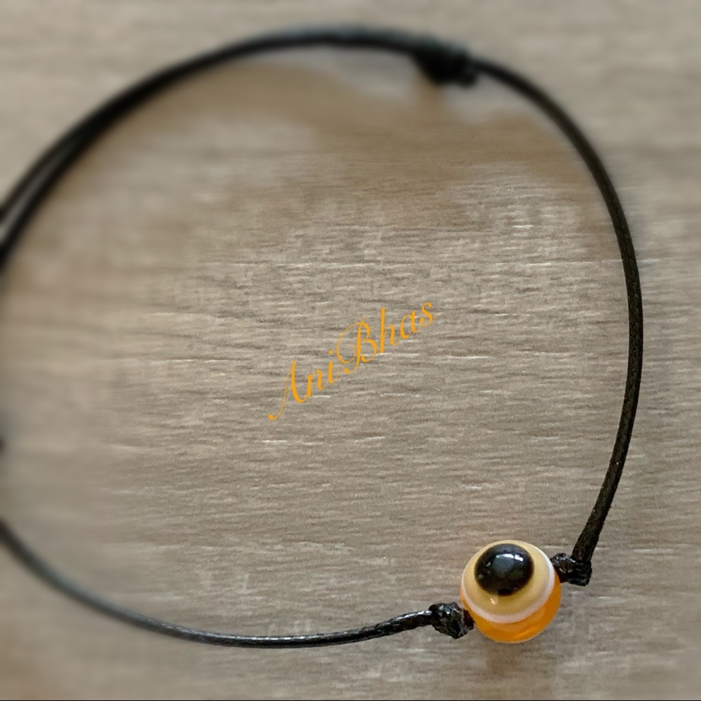 Evil Eye Protection Wax Cord Bracelet